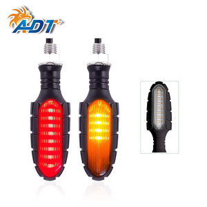 Luz Trasera de Freno para Motocicleta con Modo de Escaneo, Luz de Señal de Giro Secuencial Amarilla - Product Image 2