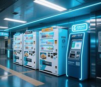 Máquinas Expendedoras Automáticas Japonesas Unidades Multifunción para Alimentos Bebidas Billetes Cambio de Divisas y Productos Minoristas