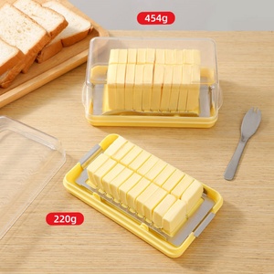 Modern Plastic Large French Butter Container <b>Box</b> Dish <b>with</b> <b>Lid</b> Set in Fridge - Product Image 2