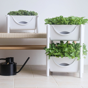 Juego de Macetas Coreanas con Autorriego, Maceta Redonda con Gran Depósito de Agua, Macetas Modernas Minimalistas para Interiores y Exteriores - Product Image 3