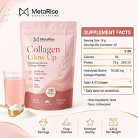 Poudre de Collagène Certifiée Halal pour Adultes, Vente en Gros OEM, Mélange Marin et Bovin Hydrolysé avec Vitamine C pour l'Éclat de la Peau et la Croissance des Cheveux