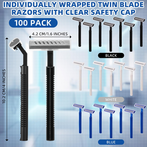 มีดโกนหนวดแบบใบมีดคู่สำหรับผู้ชาย แบบใช้แล้วทิ้ง - Product Image 2