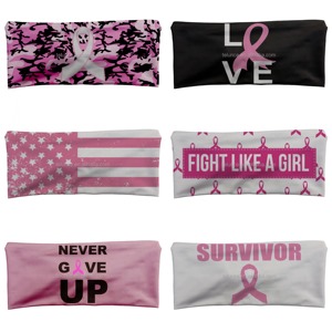 Diadema Reversible estilo Junkk <span class=keywords><strong>cinta</strong></span> Rosa personalizada conciencia sobre el Cáncer correr <span class=keywords><strong>tenis</strong></span> deportes diadema mujeres accesorios para el cabello - Product Image 6