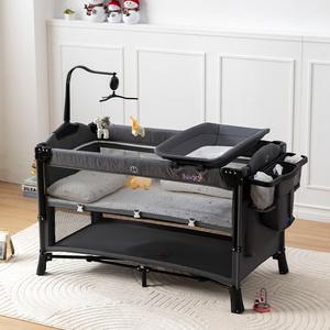 Lettino multifunzione per neonati transfrontaliero con Splicing letto grande letto pieghevole con <span class=keywords><strong>culla</strong></span> in metallo parco camera da letto ospedale - Product Image 5