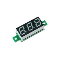 Voltmeter Digital Mini DC 0-10V Pengukur Tegangan Panel Volt Tester Layar LED Merah Biru 0.36" Inci Perlindungan Polaritas Terbalik 1%