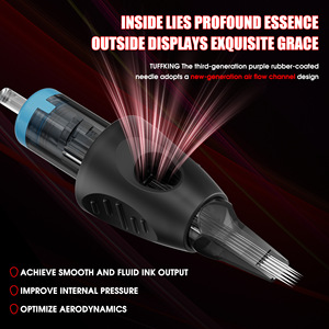 Agujas de tatuaje Tuffking integradas para contorno y sombreado, cartucho desechable de acero inoxidable para maquillaje permanente - Product Image 4