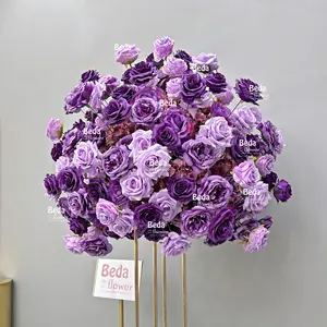 Lavender Rose Purple Rose Floral Arrangement Flower Ball Centerpiece Bouquet For Wedding Decoration Events Table
