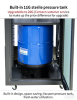 Purificateur d'eau RO industriel et commercial autonettoyant pour hôtels, 200GPD 400GPD 800GPD, 4 étapes de filtration, surveillance TDS, gain de place