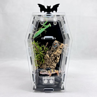 Terrarium en acrylique pour araignées, geckos, lézards et insectes, avec fermeture magnétique et ouverture d'alimentation