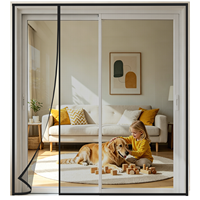 Moustiquaire souple en maille fine pour porte, connexion magnétique fluide, décoration pratique pour l'espace de vie