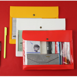 กระเป๋าเก็บเครื่องเขียนนักเรียนสไตล์ญี่ปุ่นและเกาหลี, กระเป๋าเอกสาร PVC ใส, กระเป๋าเอกสารสำนักงาน A5, แผนการสอน - Product Image 5