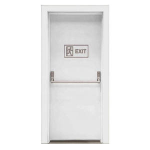 Sportello di uscita di emergenza per porta in acciaio a singola o doppia oscillazione commerciale con barra antipanico - Product Image 3