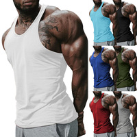 Vente en gros de maillots de corps personnalisés pour homme en coton blanc sans couture pour fitness et musculation