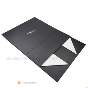 Tùy Chỉnh Có Thể Gập Lại Vận Chuyển Phẳng 2Mm Dày Cứng Tông Nam Châm Đóng Cửa Giày Màu Đen Quần Áo Quà Tặng Bao Bì Hộp - Product Image 4