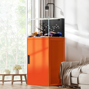 Acquario in Vetro Ultra Bianco LED Grande Personalizzato per Arredamento Casa con Mobile e <span class=keywords><strong>Sump</strong></span> - Product Image 5