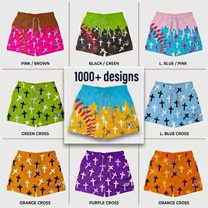 Celana Pendek Jaring Bisbol Anak Custom Sublimasi dengan Celana Pendek Jaring Lapis Ganda untuk Latihan Basket/Gym Unisex, Mock up Gratis - Product Image 2