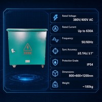 Panneau de synchronisation professionnel Grid-Tie 100A-630A IP54 extérieur SUS304 avec acier Al-Zn intérieur pour armoire de synchronisation de site minier