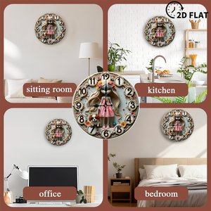 Reloj de Pared de Madera de 10 Pulgadas para Piloto con Mapa Aeronáutico Seccional - Product Image 5