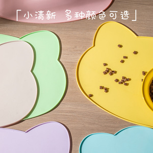 <b>Cat</b> Head Pet Placemat Waterproof Non Slip Feeding <b>Mat</b> For <b>Cat</b> Dog Food Bowl Tableware Pad Rounded Shape PH20250727 - Product Image 4