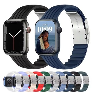 สายรัดซิลิโคนสำหรับ <span class=keywords><strong>Apple</strong></span> <span class=keywords><strong>Watch</strong></span> Series 8 ultra 49/41/<span class=keywords><strong>45mm</strong></span> สายเปลี่ยนสำหรับ iWatch <span class=keywords><strong>7</strong></span> 6 40mm 44mm - Product Image 2