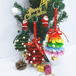 Christmas Decor Vehicle Handmade DIY Twisty Stick Christmas <b>Tree</b> <b>Ornament</b> Atmosphere Scene Setting Door Hanging Accessory - Product Image 1