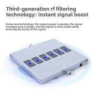 Amplificateur de signal mobile universel six bandes 4G/5G avec couverture de 200 100 m² Modèle 0217
