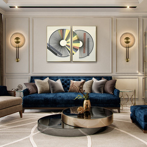 โคมไฟติดผนังดีไซน์หรูสไตล์นอร์ดิก โครงเหล็ก สำหรับใช้ภายในอาคาร ห้องนั่งเล่น ห้องนอน บันได ทางเดิน ผนังตกแต่ง - Product Image 4