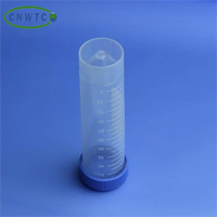 Tube à centrifuger conique de 50 ml à fond plat en plastique pour usage en laboratoire