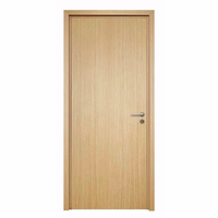 Porte intérieure moderne en bois massif avec isolation thermique et résistance à l'humidité pour chambre et villa (Série)