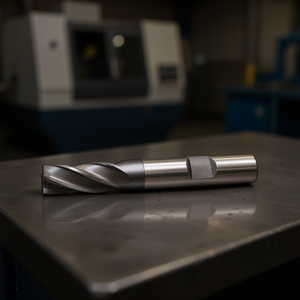 Ttake Standard Hss Co Ta1416 End Mill TiAln Coated 30 Degree Helix 4 <b>Flute</b> For Finishing With Weldon Shank - Product Image 3