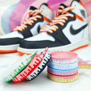 Cordones de poliéster planos de 8 mm RY X05 con efecto tie-dye creativo, degradado de colores, de repuesto para <span class=keywords><strong>AF1</strong></span> y zapatillas de los años 70, al por mayor - Product Image 4