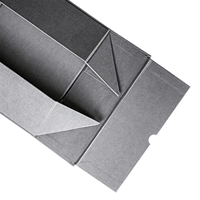Scatola Pieghevole Magnetica di Lusso Personalizzata Grigia, Confezione Regalo Rigida Premium con Personalizzazione Logo, Fodera in Spugna, Ecologica, Produzione in Fabbrica