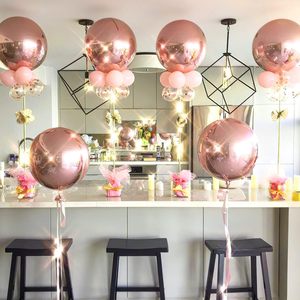 Wholesale 4D Sphere Foil <b>Balloons</b> 22inch Pure Color Eco-Friendly for Christmas New Year Party Wedding <b>Decorations</b> - Product Image 3