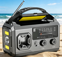 Radio Darurat Tenaga Surya dan Engkol Tangan AM FM WB Peringatan Cuaca Senter Dinamo Portabel Power Bank 5000mAh 20000mAh untuk Berkemah