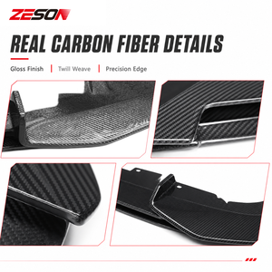 Divisor Delantero Estilo AD de Fibra de Carbono Seca ZESON para <span class=keywords><strong>BMW</strong></span> Serie 4 G22 G23 M440i 430i Coupé 2021+ - Product Image 4
