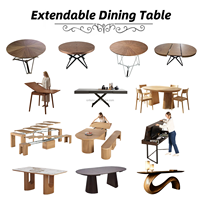 Juego de Mesa de Comedor Redonda Hobart de 5 Piezas para 4 Personas, Piedra Sinterizada Elegante con Asientos de Diseño Elegante para un Espacio Confortable