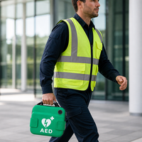 Sac de transport rigide en EVA pour équipement médical AED, personnalisable avec logo, idéal pour l'extérieur et les voyages