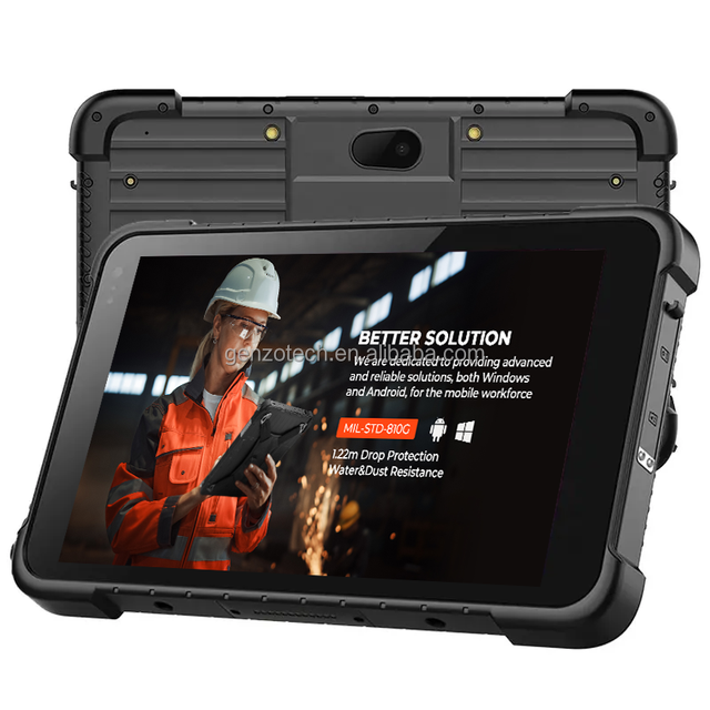 Genzo Ip67 OEM 8 Inch Rugged Tablette 4G 700NITS Tablet Android 14 Tablet Nfc Barcode Scanner 8500Amh Big Battery Rugged Tablet