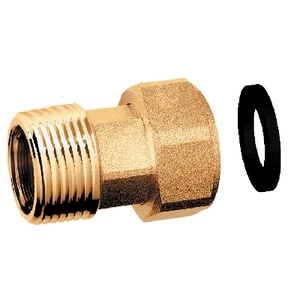 Raccordo con cappuccio mobile MF 1 pollice F x 3/4 pollice M, connettore per sifone idraulico - Product Image 1