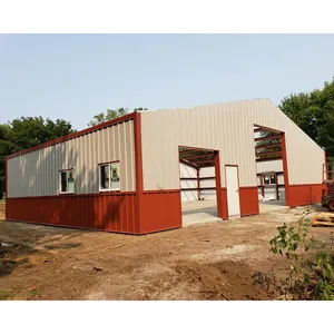 Cheap Industrial Commercial Light Prefabricated Steel Frame Structure Construction Prefab Metal Building Materials Warehouse