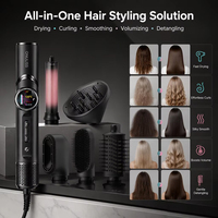 Styler 6-en-1 ionique avec brosse sèche-cheveux à 110 000 tr/min, multi-styler haute vitesse pour un séchage rapide, ensemble d'outils de coiffage