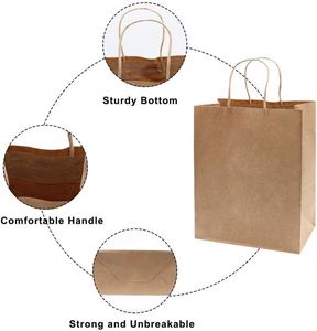 Wholesale Eco-Friendly Recycled Reusable Custom Made Custom Logo Kraft Paper Bags <b>Lamination</b> for Food Delivery Halloween - Product Image 4