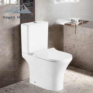 WC en céramique blanc moderne Wayon, sans bride, double chasse d'eau, design entièrement encadré, siège à fermeture douce, modèle de maison préfabriquée WW-ZBQ - Product Image 4