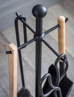 Ensemble classique de 4 outils de cheminée en fer forgé, accessoires de décoration pour foyer à bois
