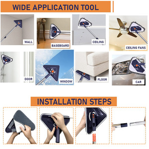 Balai de vadrouille en plastique mur à <span class=keywords><strong>sol</strong></span> Nettoyeur de plinthes et de sols - Product Image 3