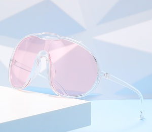 Viviblook Z425AS01 Women Frameless Oversized Integrated Sunglasses Unisex Windproof <b>Large</b> <b>Frame</b> Outdoor Sunglasses - Product Image 3