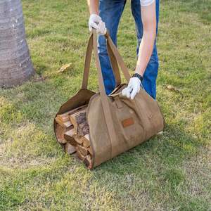 Free Sample Customized Canvas Firewood Wood Carrier Bag for Outdoor Camping with a Heavy-Duty <b>Fireplace</b> <b>Log</b> Tote - Product Image 6