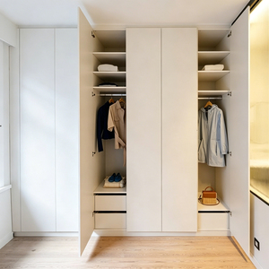 Armoire modulaire sectionnelle moderne blanche, armoire sur mesure de haute qualité en bois, prix abordable - Product Image 1