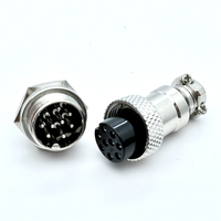 Conector de Cable Impermeable Soulin Custom GX16 de 9 Pines, Ensamblaje Circular de Cobre de Comunicación, Hembra a Macho, Simple o Doble