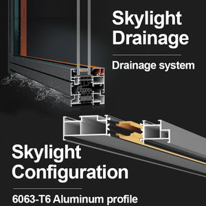 Fenêtre de toit en aluminium à ouverture manuelle OUNA, solution économique avec double vitrage et <span class=keywords><strong>kit</strong></span> d'étanchéité - Product Image 5